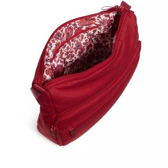 VERA BRADLEY Cardinal Red Recycled Cotton Utility Crossbody - Picture 2 of 15